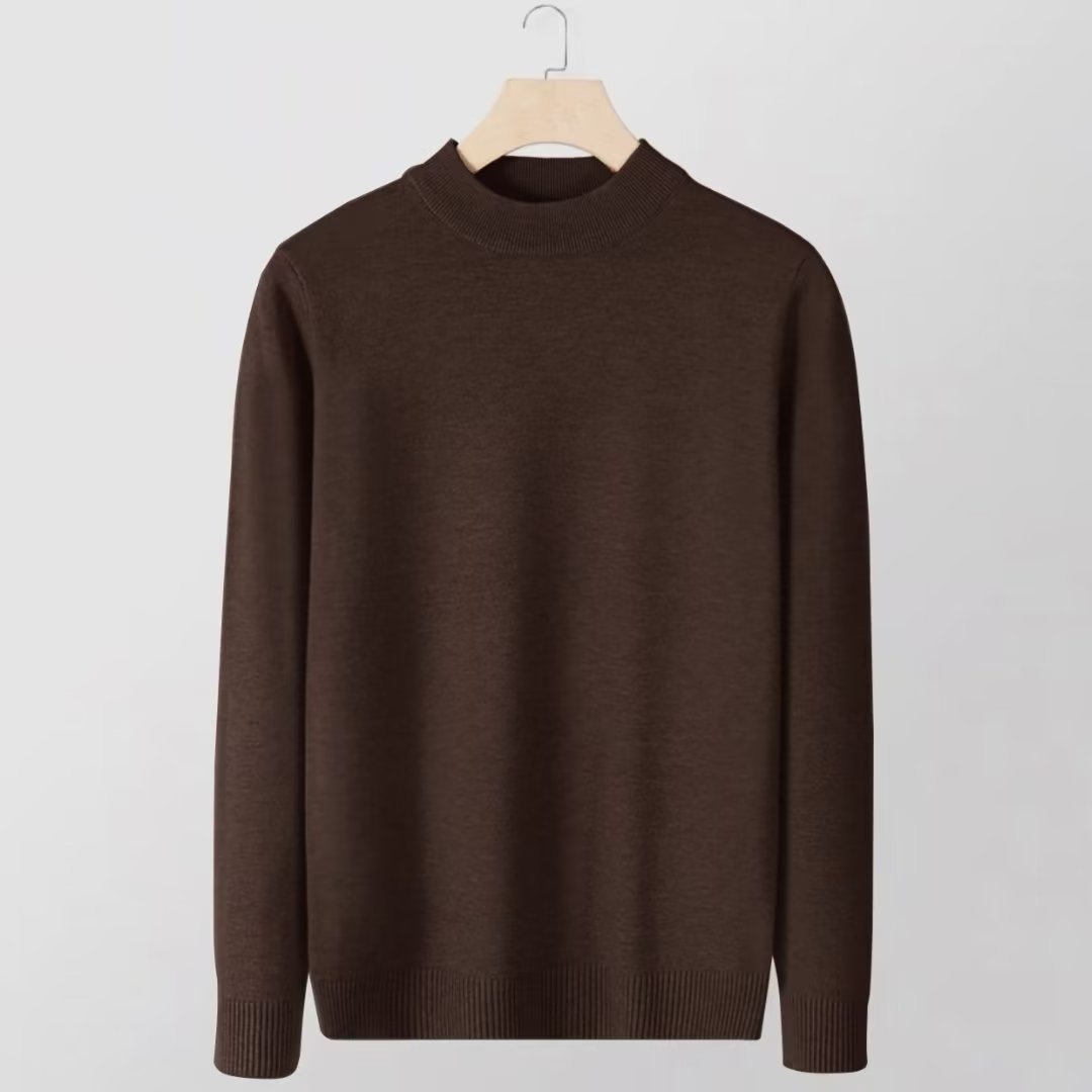 Men’s Slim Fit Knitted Base Layer Pullover – Comfortable Everyday Casual Knit Top