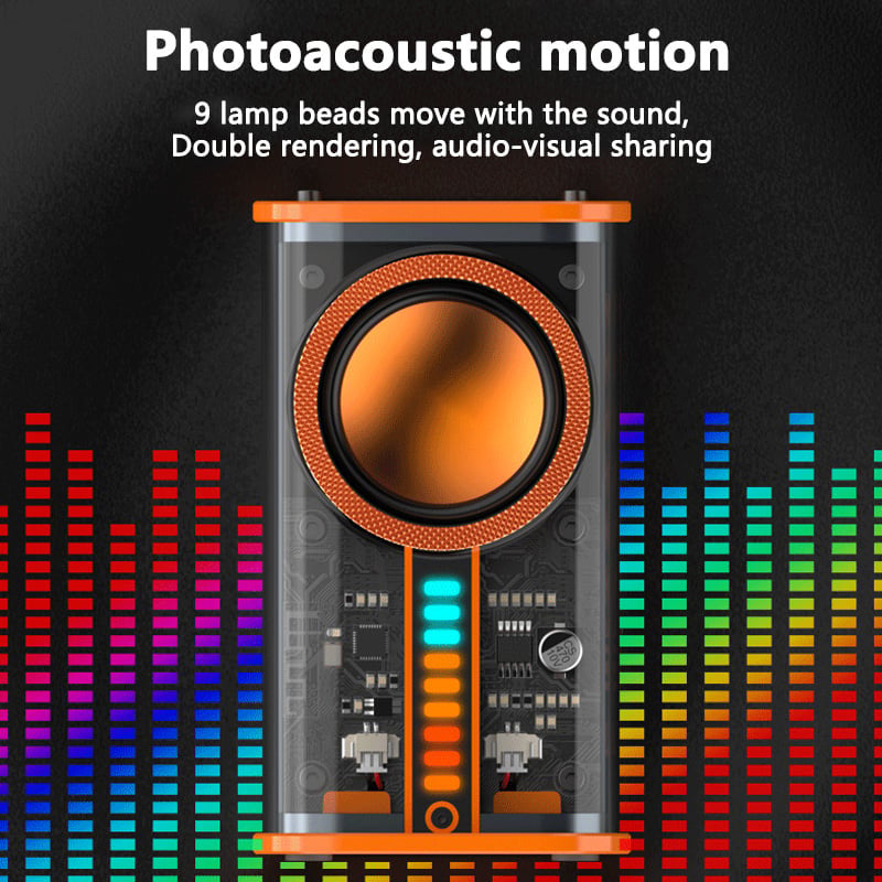 K07 Transparent Cyberpunk Wireless Bluetooth Speaker