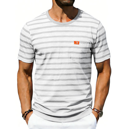 Men’s Loose-Fit Retro Crew Neck T-Shirt – Casual Short Sleeve Pullover Tee
