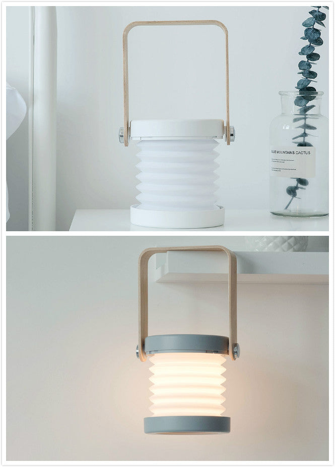 Foldable Touch Dimmable LED Reading Night Light – USB Rechargeable Portable Lantern Lamp | Adjustable Brightness Home Decor Table Lamp