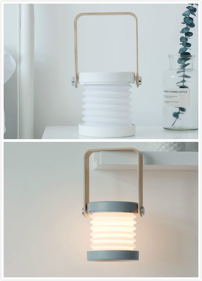 Foldable Touch Dimmable LED Reading Night Light – USB Rechargeable Portable Lantern Lamp | Adjustable Brightness Home Decor Table Lamp