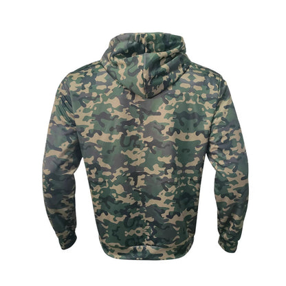 Men’s Hooded Camouflage Cardigan Jacket – Loose-Fit Casual Sports Sweatshirt