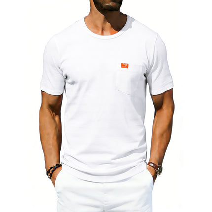 Men’s Loose-Fit Retro Crew Neck T-Shirt – Casual Short Sleeve Pullover Tee