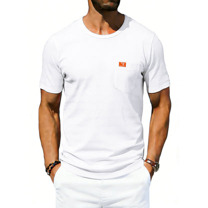 Men’s Loose-Fit Retro Crew Neck T-Shirt – Casual Short Sleeve Pullover Tee