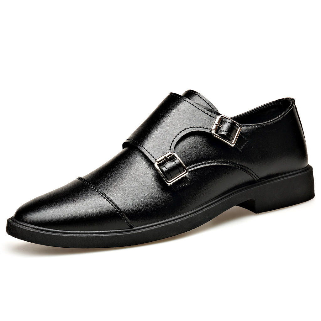 Soft Bottom Men’s Leather Slip-on Shoes – Large Sizes, All-match Style