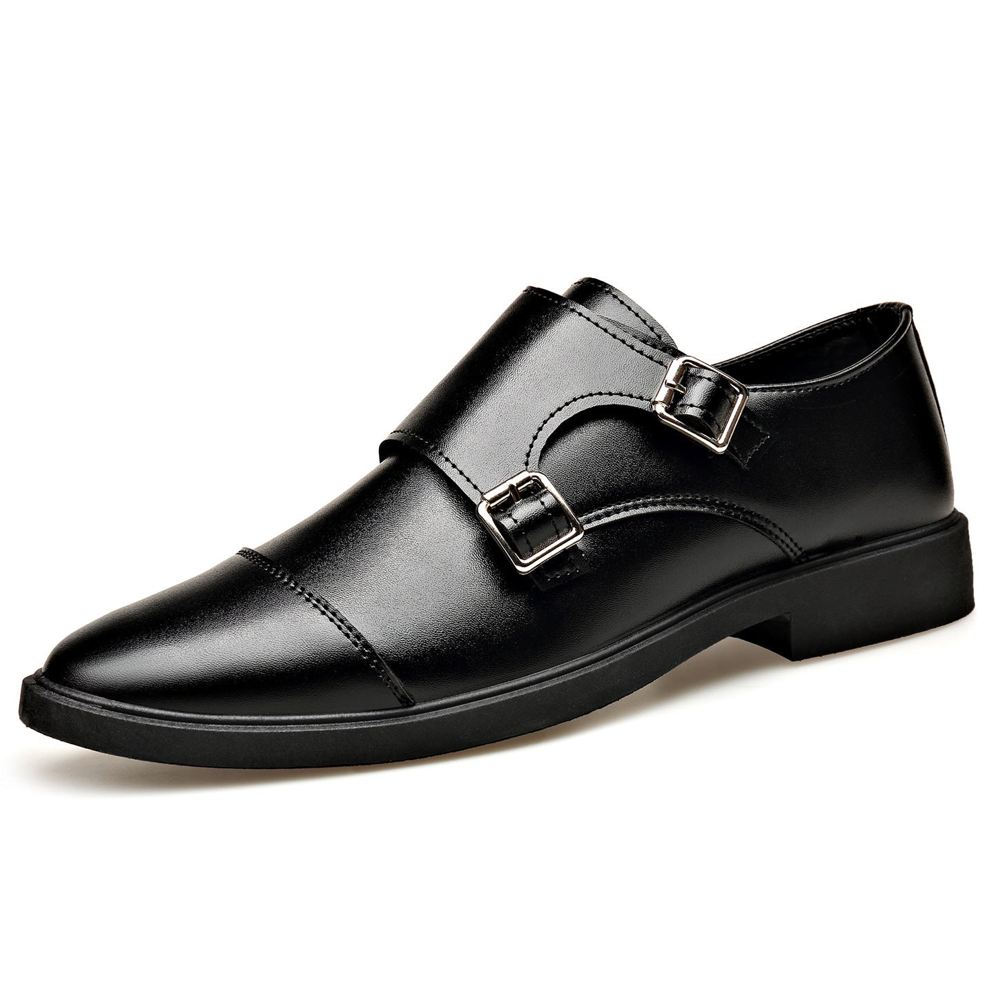 Soft Bottom Men’s Leather Slip-on Shoes – Large Sizes, All-match Style