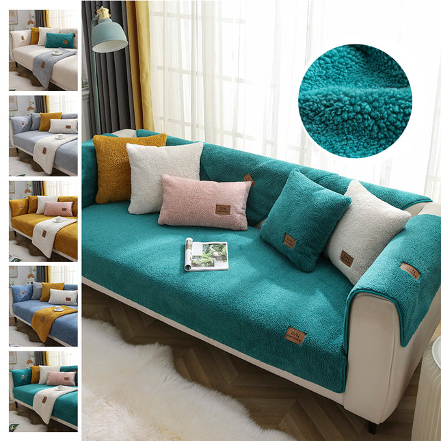 Luxury Lamb Wool Sofa Cover_1