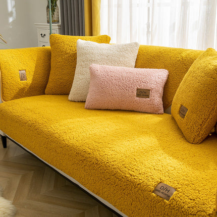 Luxury Lamb Wool Sofa Cover_3