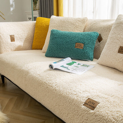 Luxury Lamb Wool Sofa Cover_4