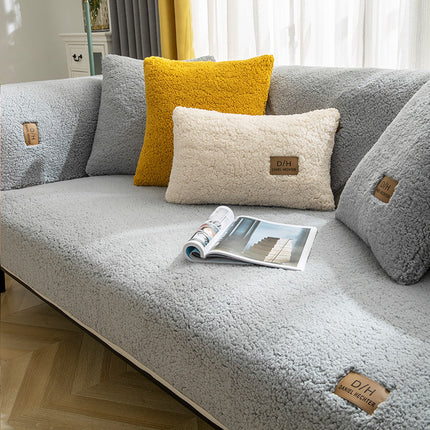 Luxury Lamb Wool Sofa Cover_5