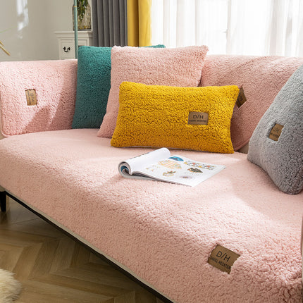 Luxury Lamb Wool Sofa Cover_6