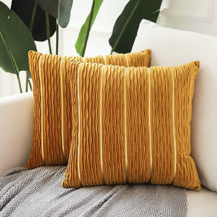 Luxury Striped Velvet Throw Pillow Cover_10