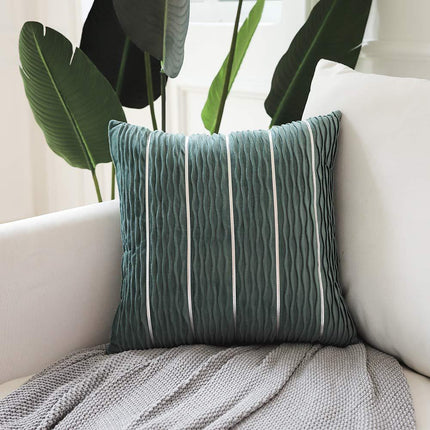 Luxury Striped Velvet Throw Pillow Cover_11