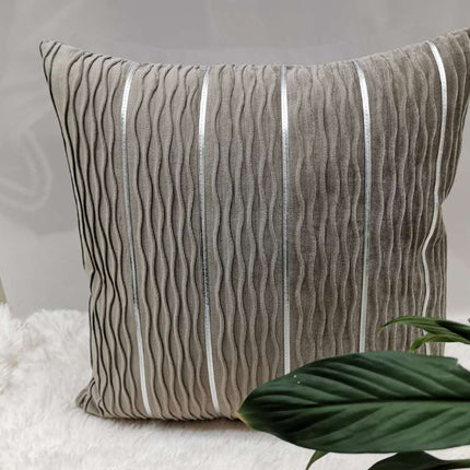 Luxury Striped Velvet Throw Pillow Cover_2