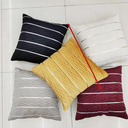 Luxury Striped Velvet Throw Pillow Cover_4