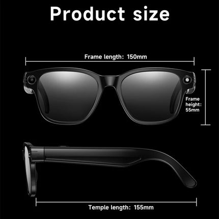 AI Smart Glasses with HD Camera & Voice Assistant