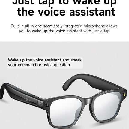AI Smart Glasses with HD Camera & Voice Assistant