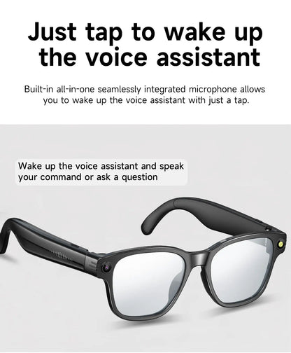 AI Smart Glasses with HD Camera & Voice Assistant