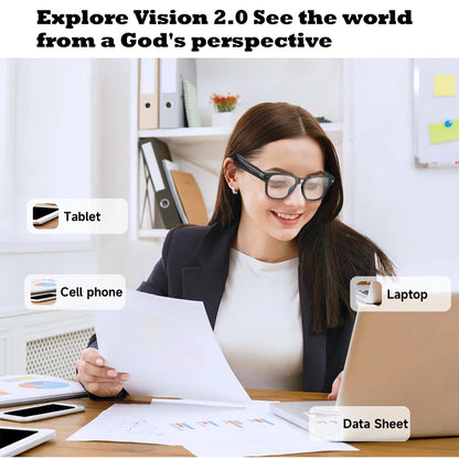 AI Smart Glasses with HD Camera & Voice Assistant