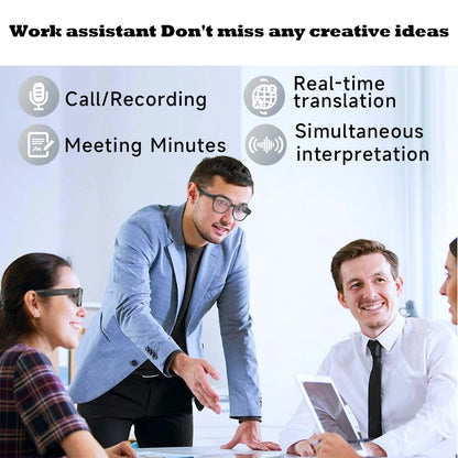 AI Smart Glasses with HD Camera & Voice Assistant