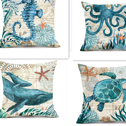 Sea Turtle Decorative Throw Pillow Cover_16
