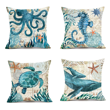 Sea Turtle Decorative Throw Pillow Cover_7