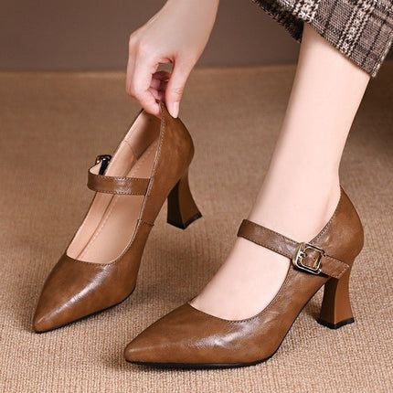 Women's French Pointed-Toe Slingback Pumps_1