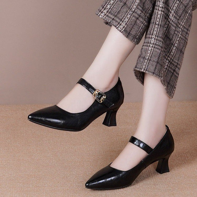 Women's French Pointed-Toe Slingback Pumps_5
