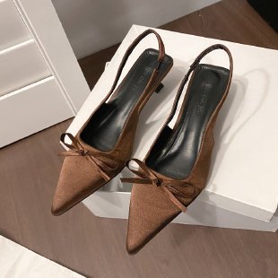 Women's Pointed Toe Bow High Heel Sandals_2