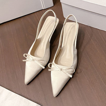 Women's Pointed Toe Bow High Heel Sandals_4
