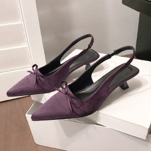Women's Pointed Toe Bow High Heel Sandals_5