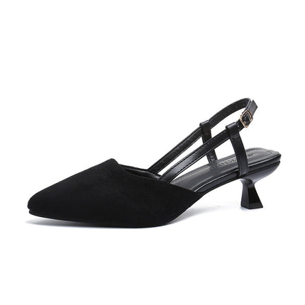 Women's Vintage Pointed-Toe Low Heel Pumps_5