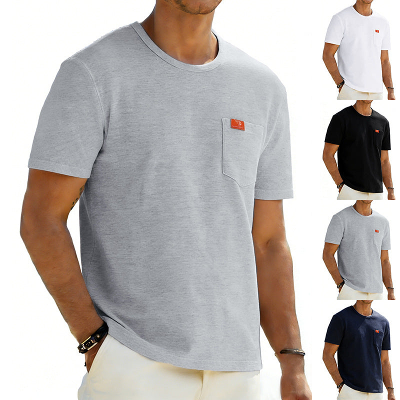 Men’s Loose-Fit Retro Crew Neck T-Shirt – Casual Short Sleeve Pullover Tee