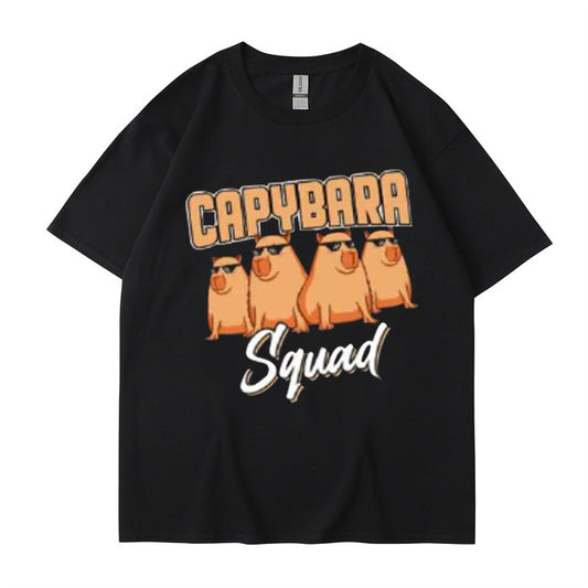 Harajuku Cartoon Print Cotton T-Shirt – Summer Casual Loose Fit Short Sleeve Tee for Men & Women