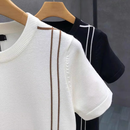 Men's Youth Slim Fit Summer High-end Retro T-shirt