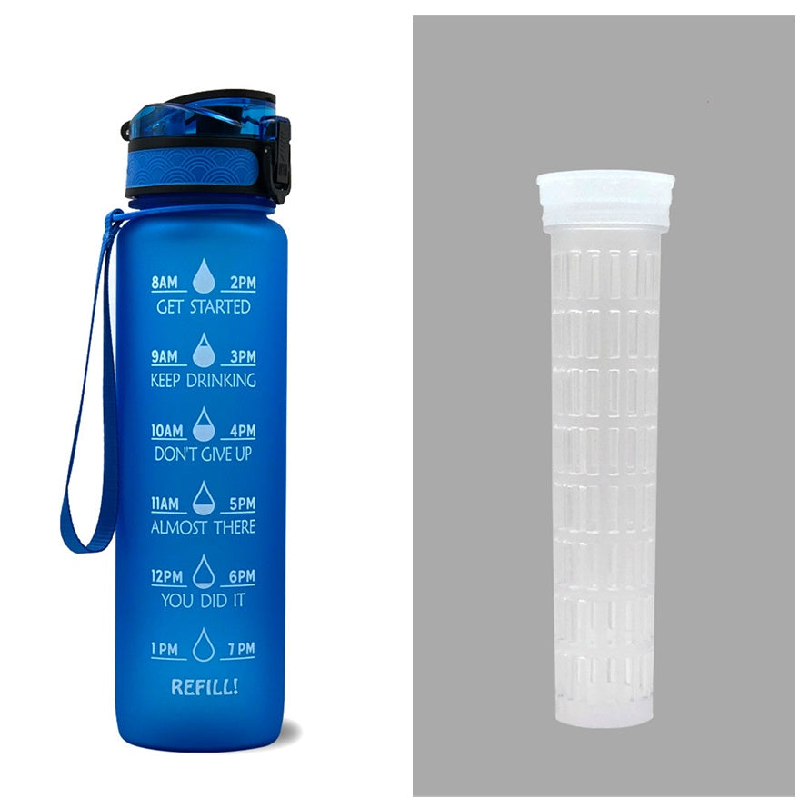 1L Motivational Water Bottle with Time Marker