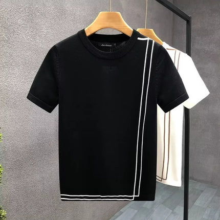 Men's Youth Slim Fit Summer High-end Retro T-shirt