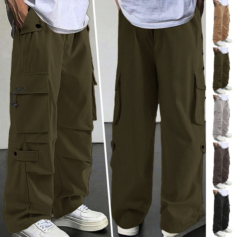 Men’s Quick-Dry Loose Straight-Leg Casual Trousers
