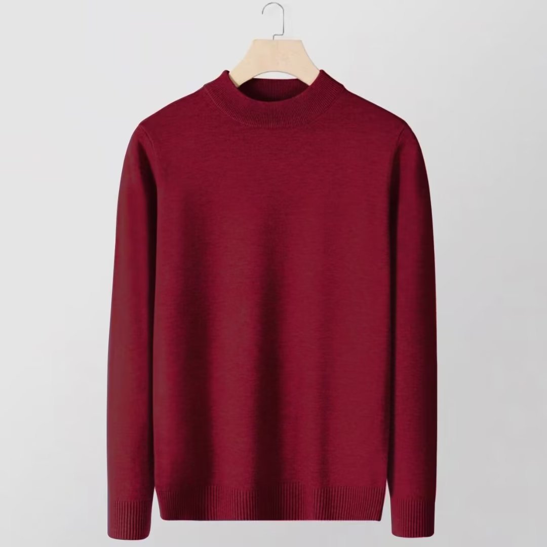 Men’s Slim Fit Knitted Base Layer Pullover – Comfortable Everyday Casual Knit Top