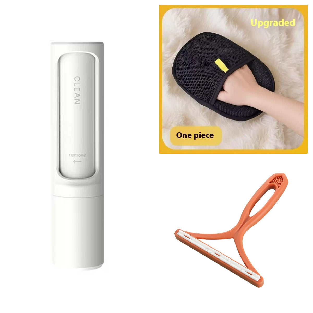 2-in-1 Reusable Pet Hair Remover & Self-Cleaning Lint Roller