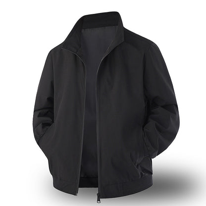Men’s Spring Casual Jacket – Basic & Trendy Long Sleeve Outerwear with Side Pockets