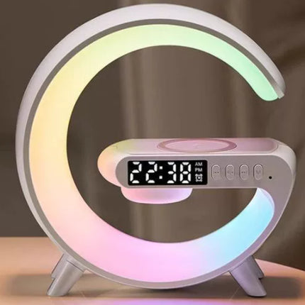 Smart G-Shape LED Lamp with Bluetooth Speaker & Wireless Charger