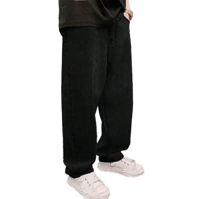 Men's Non-elastic Button Waist Casual Jeans