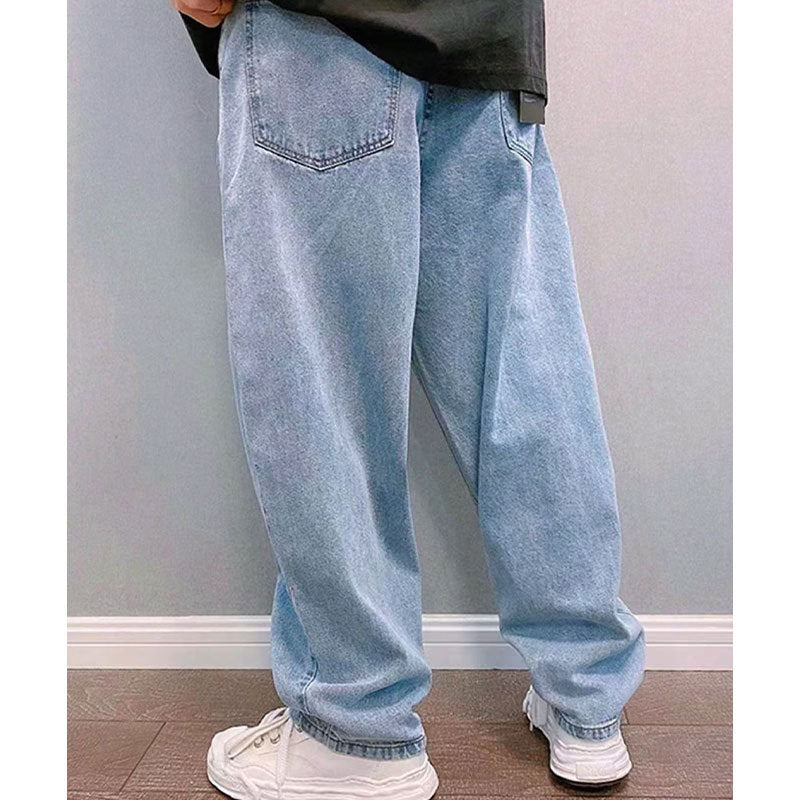 Men's Non-elastic Button Waist Casual Jeans