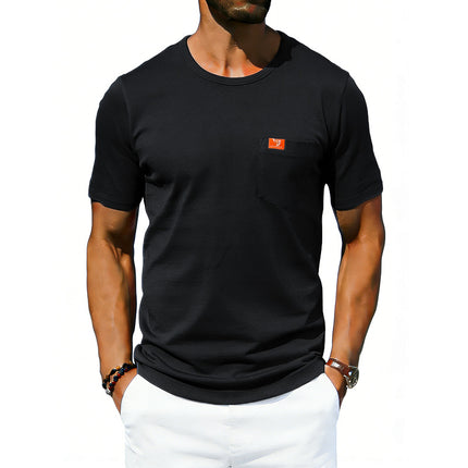 Men’s Loose-Fit Retro Crew Neck T-Shirt – Casual Short Sleeve Pullover Tee
