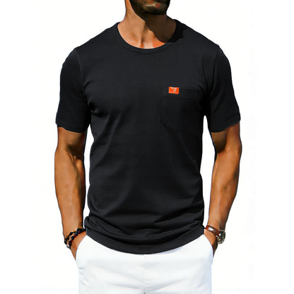 Men’s Loose-Fit Retro Crew Neck T-Shirt – Casual Short Sleeve Pullover Tee