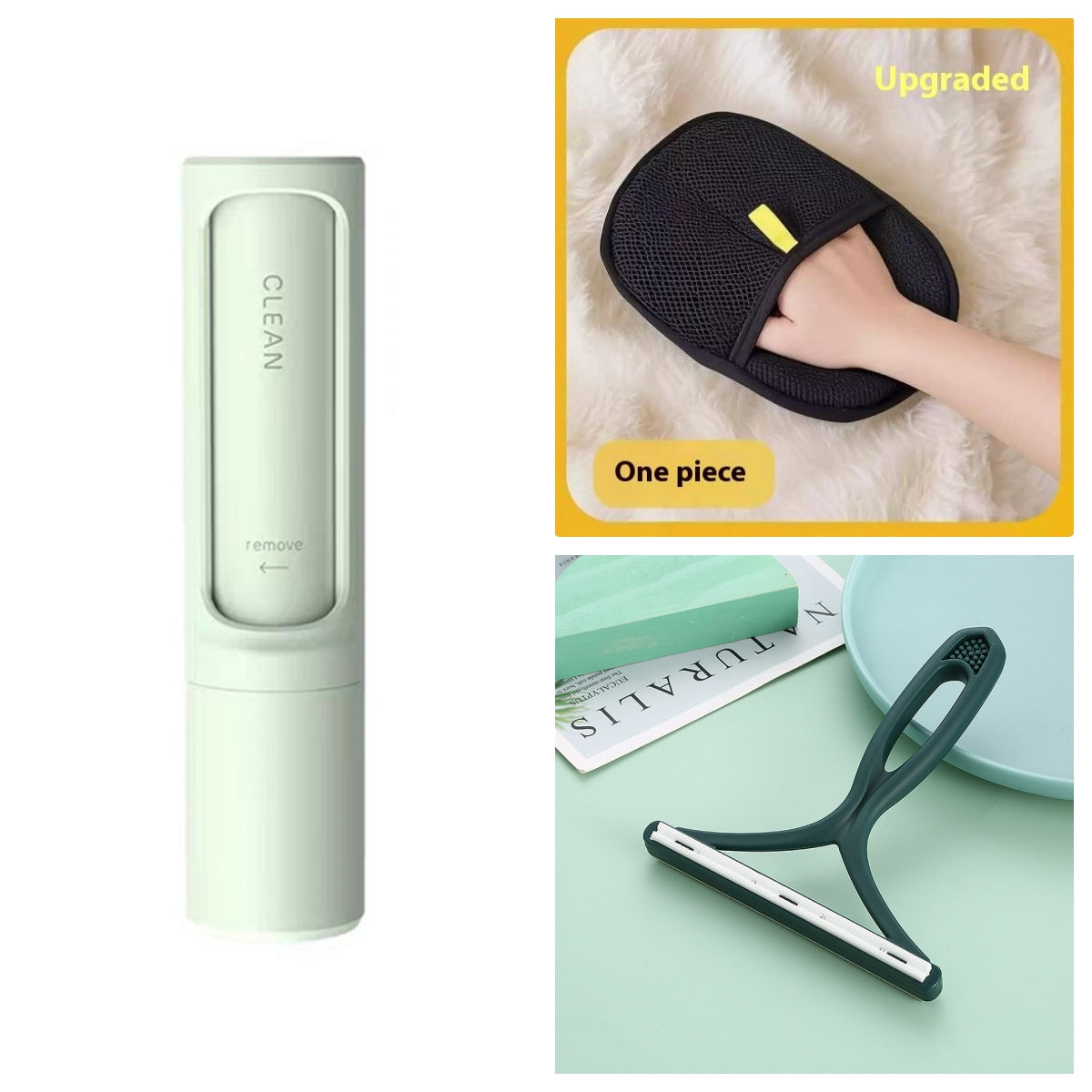 2-in-1 Reusable Pet Hair Remover & Self-Cleaning Lint Roller
