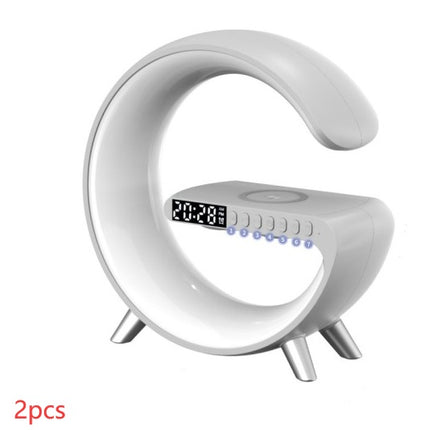 Smart G-Shape LED Lamp with Bluetooth Speaker & Wireless Charger