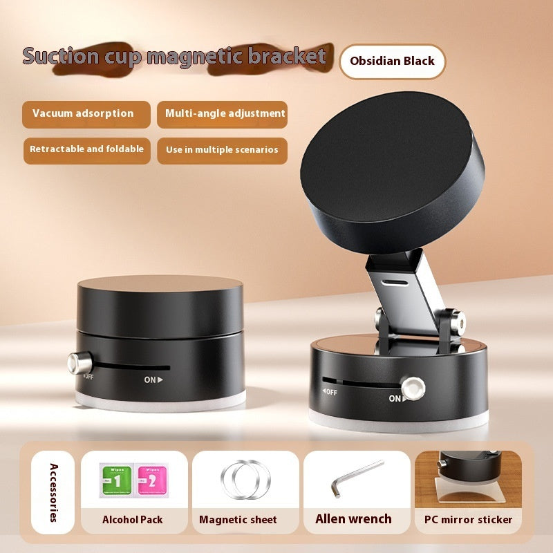 Foldable Magnetic Car Phone Holder – Vacuum Suction Cup Dashboard Mount for Hands-Free Navigation & Smartphones