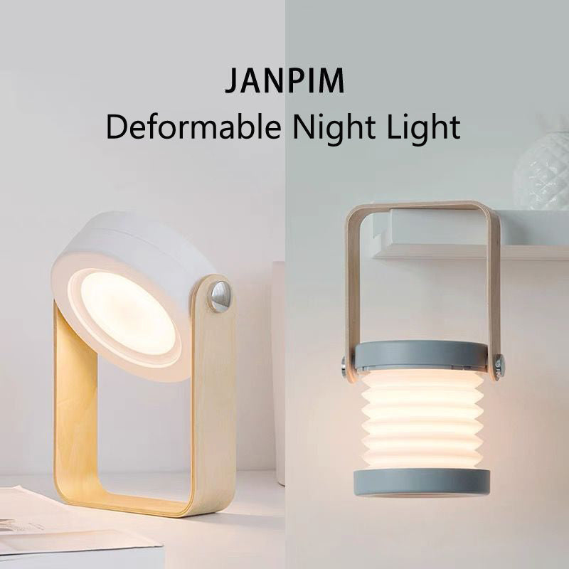 Foldable Touch Dimmable LED Reading Night Light – USB Rechargeable Portable Lantern Lamp | Adjustable Brightness Home Decor Table Lamp